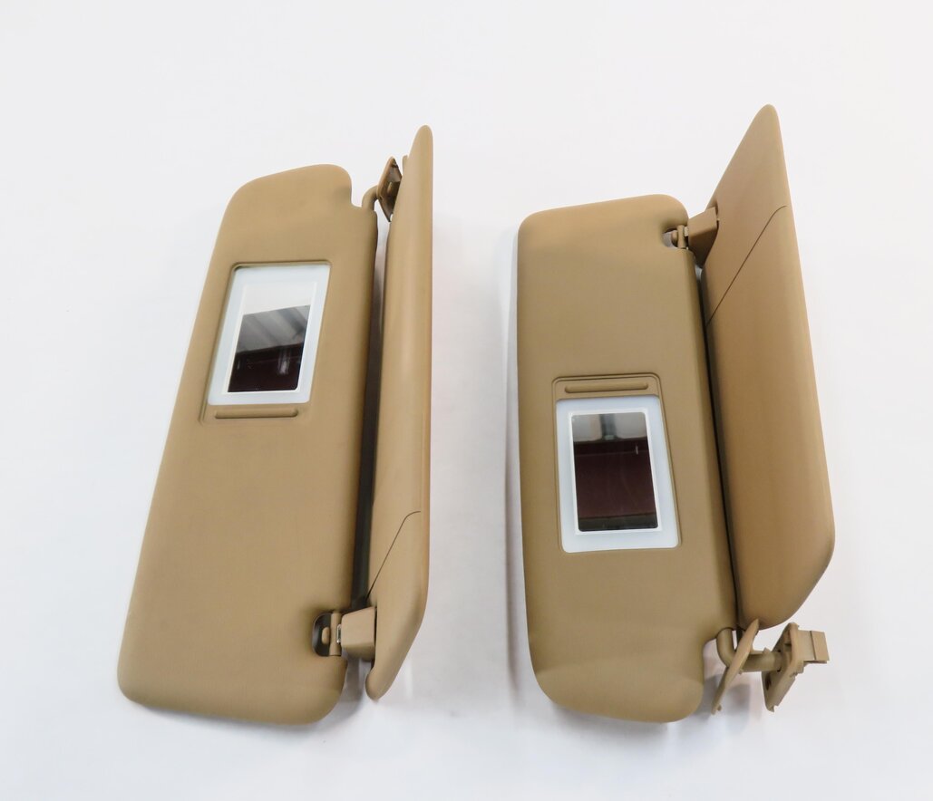 Thumbnail 5: 2011-2014 PORSCHE CAYENNE (958) FRONT LEFT & RIGHT SUNVISOR SHADE SET (BEIGE)