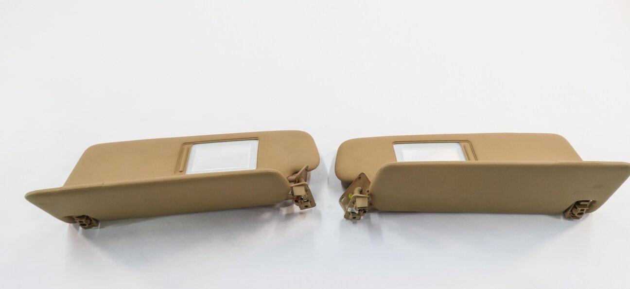 Thumbnail 6: 2011-2014 PORSCHE CAYENNE (958) FRONT LEFT & RIGHT SUNVISOR SHADE SET (BEIGE)