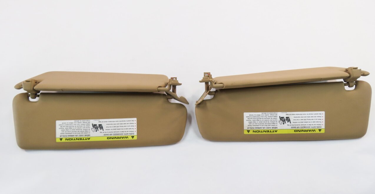 Thumbnail 8: 2011-2014 PORSCHE CAYENNE (958) FRONT LEFT & RIGHT SUNVISOR SHADE SET (BEIGE)