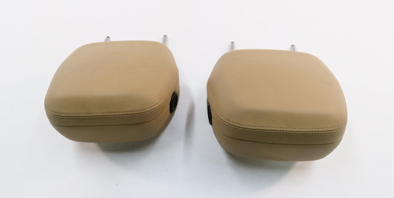 Thumbnail 5: 2011 PORSCHE CAYENNE (958) FRONT LEFT & RIGHT SEAT HEADREST SET (BEIGE LEATHER)
