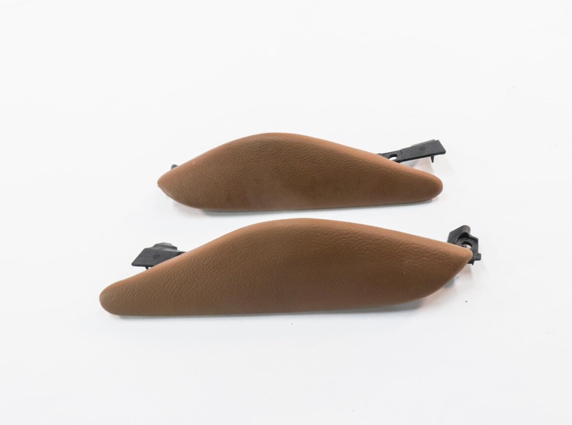 Thumbnail 2: 2009 BMW X6 (E71) FRONT LEFT & RIGHT CENTER CONSOLE TRIM PAD SET (SADDLE BROWN)