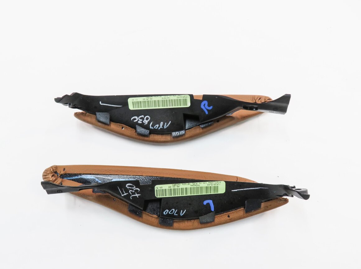 Thumbnail 5: 2009 BMW X6 (E71) FRONT LEFT & RIGHT CENTER CONSOLE TRIM PAD SET (SADDLE BROWN)