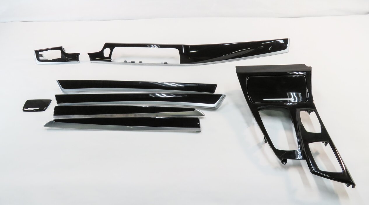 2015 BMW 535i (F10) DASH DOOR CONSOLE WOOD GRAIN TRIM PANEL SET (ASH GRAIN WOOD)