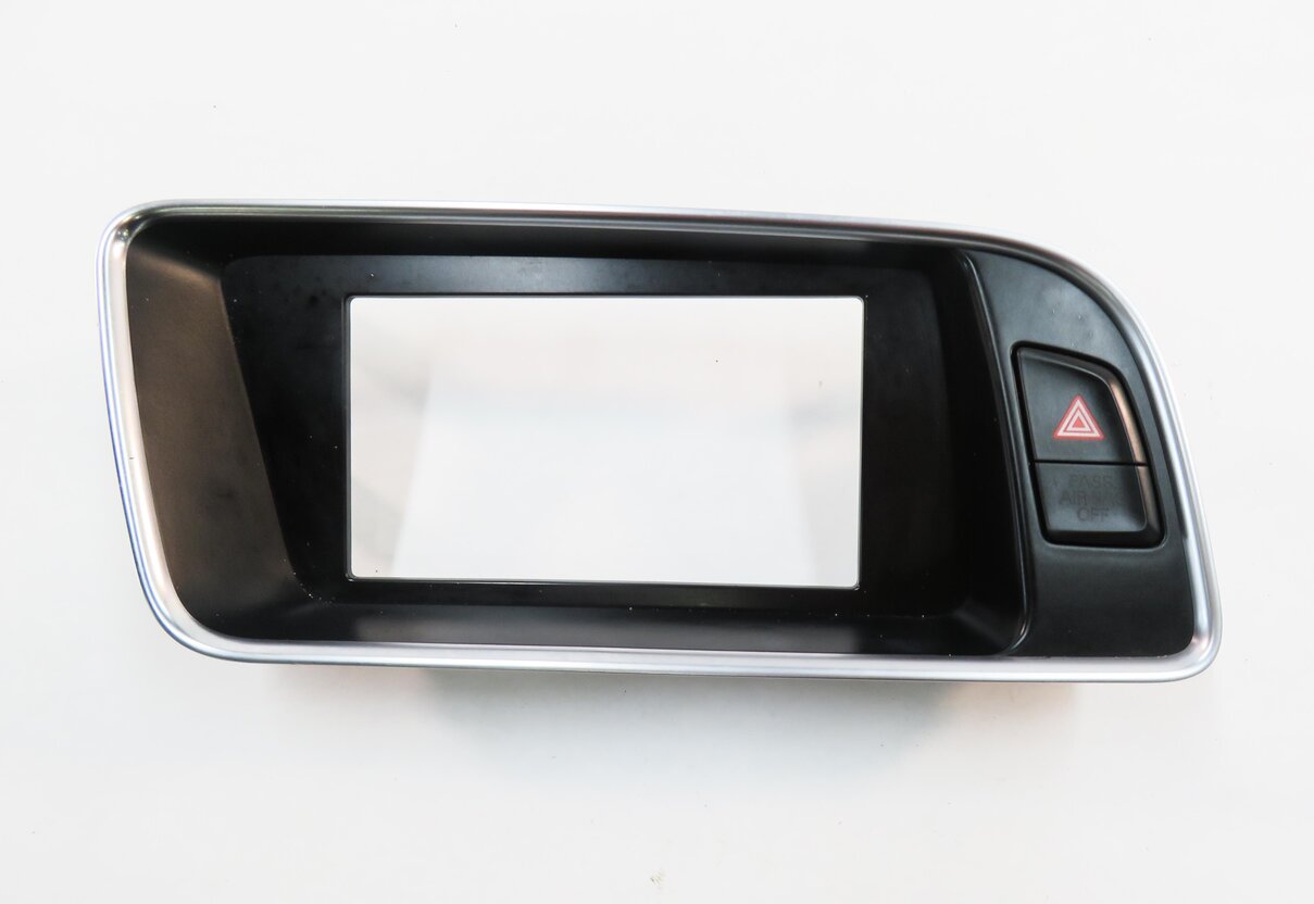 Thumbnail 2: 2014 AUDI Q5 (B8 8R) GPS NAVIGATION DISPLAY SCREEN TRIM BEZEL w/ HAZARD SWITCH