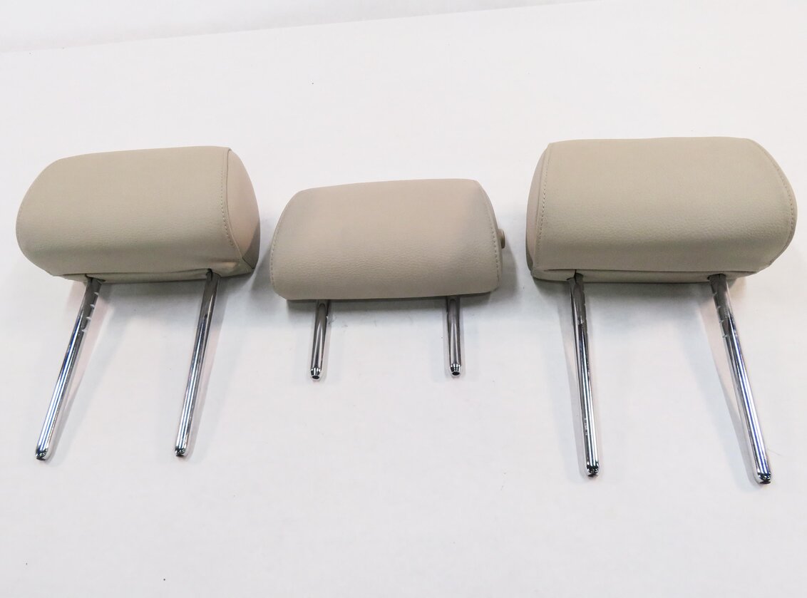 Thumbnail 2: 2012 BMW 550i (F10) REAR SEAT - LEFT / CENTER / RIGHT - HEADREST SET (OYSTER)