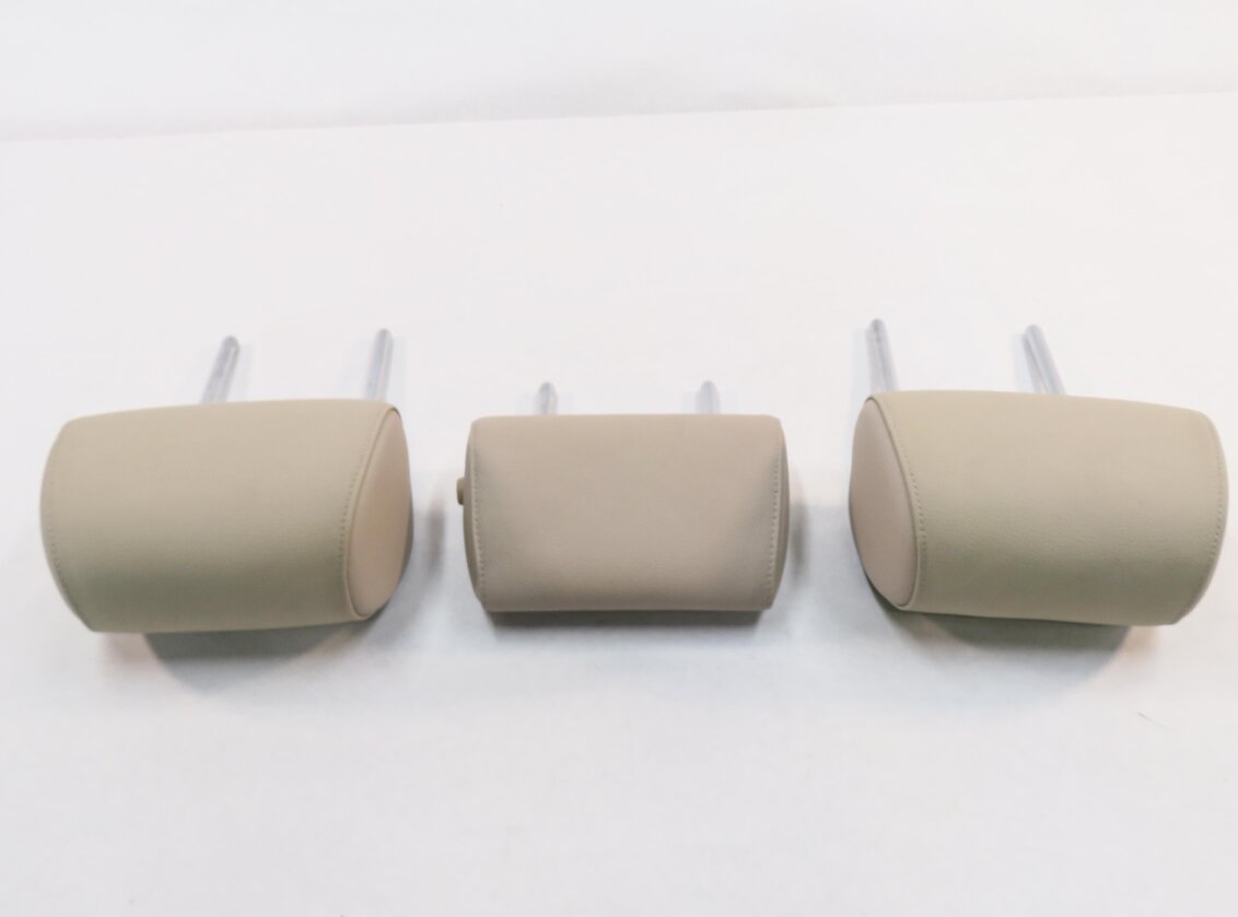 Thumbnail 5: 2012 BMW 550i (F10) REAR SEAT - LEFT / CENTER / RIGHT - HEADREST SET (OYSTER)