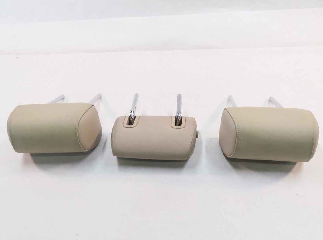 Thumbnail 6: 2012 BMW 550i (F10) REAR SEAT - LEFT / CENTER / RIGHT - HEADREST SET (OYSTER)