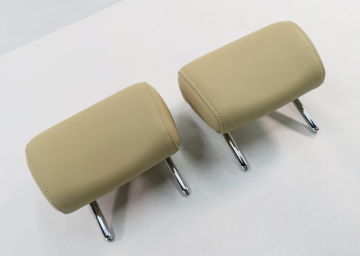 2014 AUDI A5 (B8 8T) REAR SEAT - LEFT & RIGHT HEADREST SET-2 (VELVET BEIGE ID)