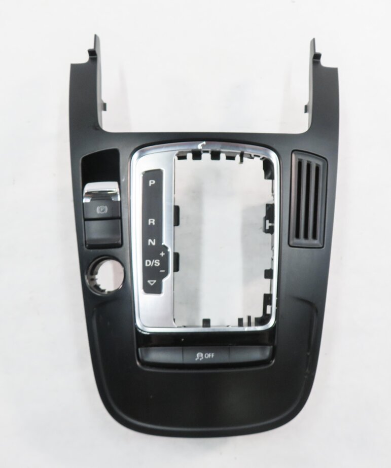 2014 AUDI A5 (B8 8T) FRONT CENTER CONSOLE SHIFT INDICATOR TRIM w/ BRAKE SWITCH