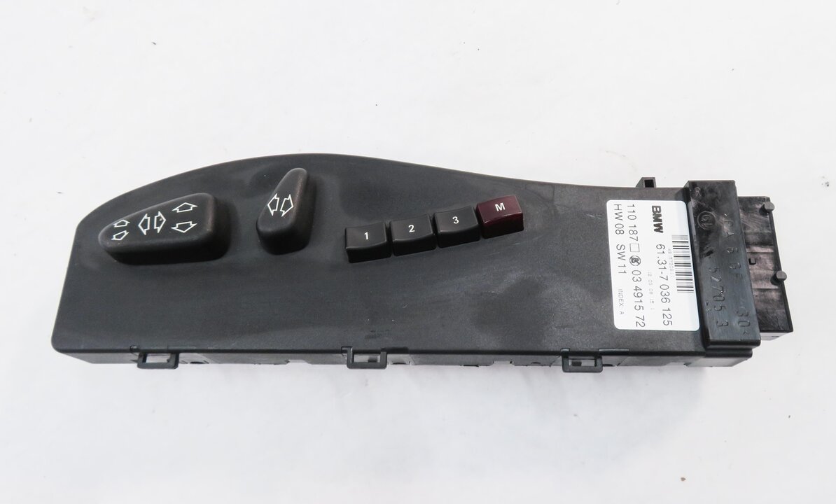 2008 BMW M6 ///M (E63) LEFT FRONT DRIVER MEMORY SEAT ADJUSTMENT SWITCH