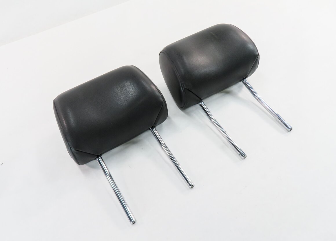 2011 AUDI Q7 (4L) FRONT LEFT & RIGHT SEAT HEADREST SET-2 (BLACK LEATHER)