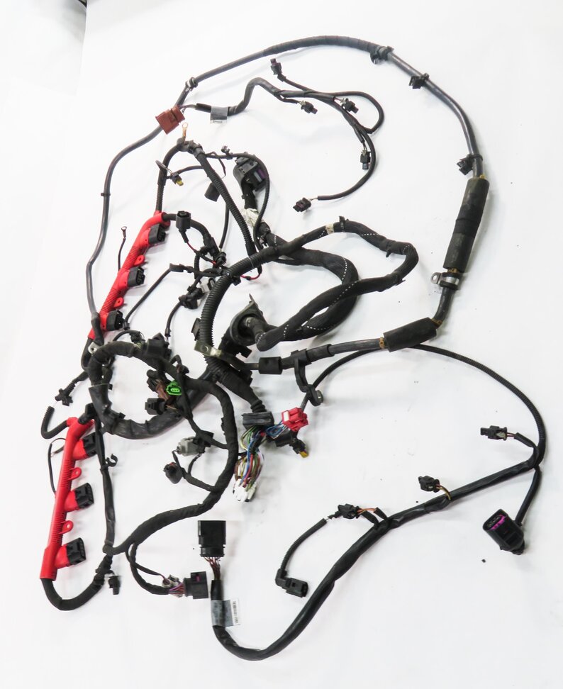 Thumbnail 3: 2011 AUDI Q7 (4L) 3.0L CJWC SUPERCHARGED ENGINE WIRE WIRING HARNESS LOOM