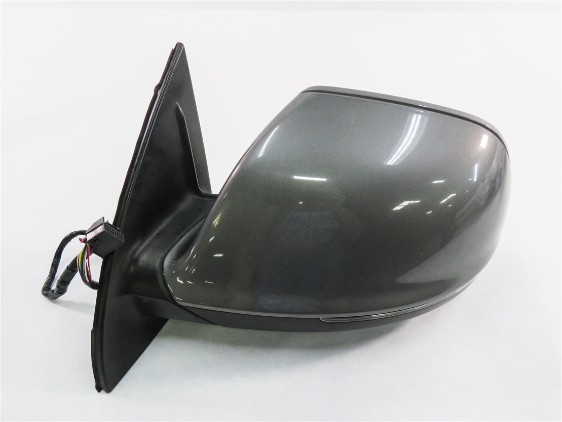 Thumbnail 6: 10-12 AUDI Q7 (4L) LEFT DRIVER P-FOLD AUTODIM MEMORY DOOR MIRROR Graphite Gray