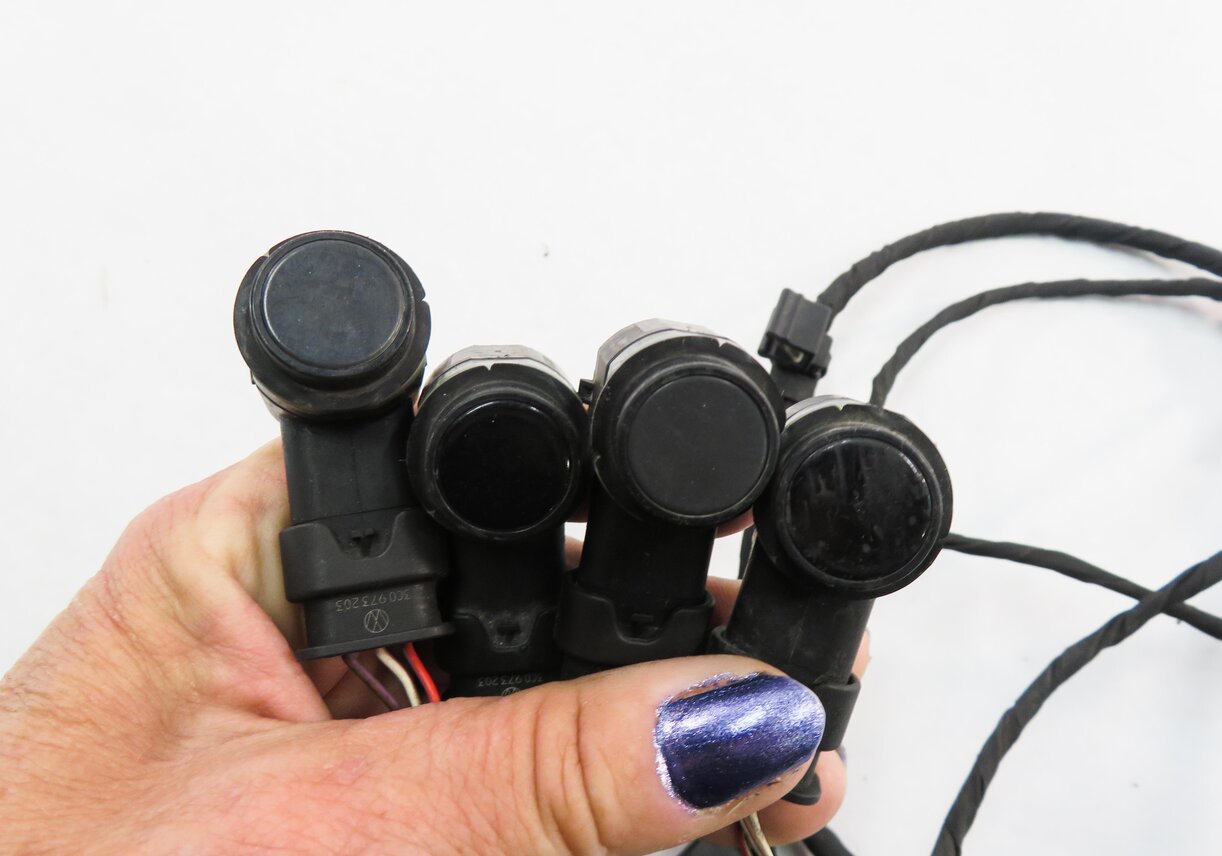 Thumbnail 6: 2012 AUDI Q7 (4L) REAR PDC PARK DISTANCE SENSOR SET w/ HARNESS (ORCA BLACK)