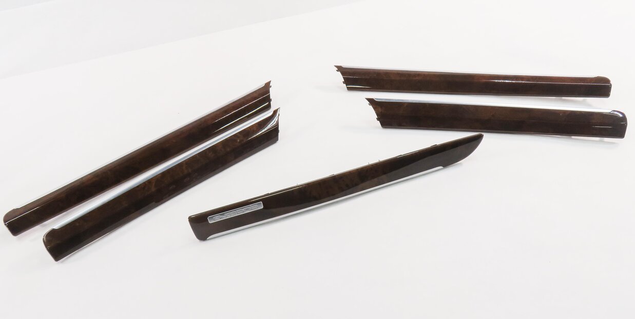 2012 AUDI Q7 (4L) FRONT & REAR DOOR DASH WOOD GRAIN TRIM PANEL SET