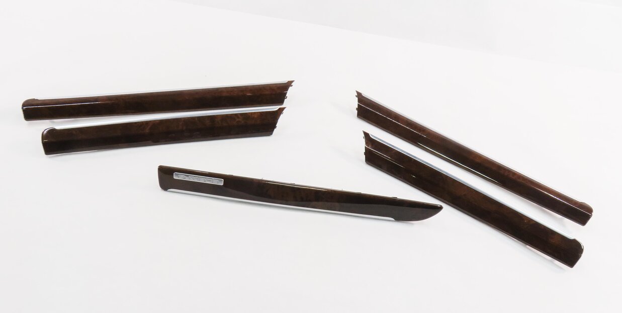 Thumbnail 2: 2012 AUDI Q7 (4L) FRONT & REAR DOOR DASH WOOD GRAIN TRIM PANEL SET