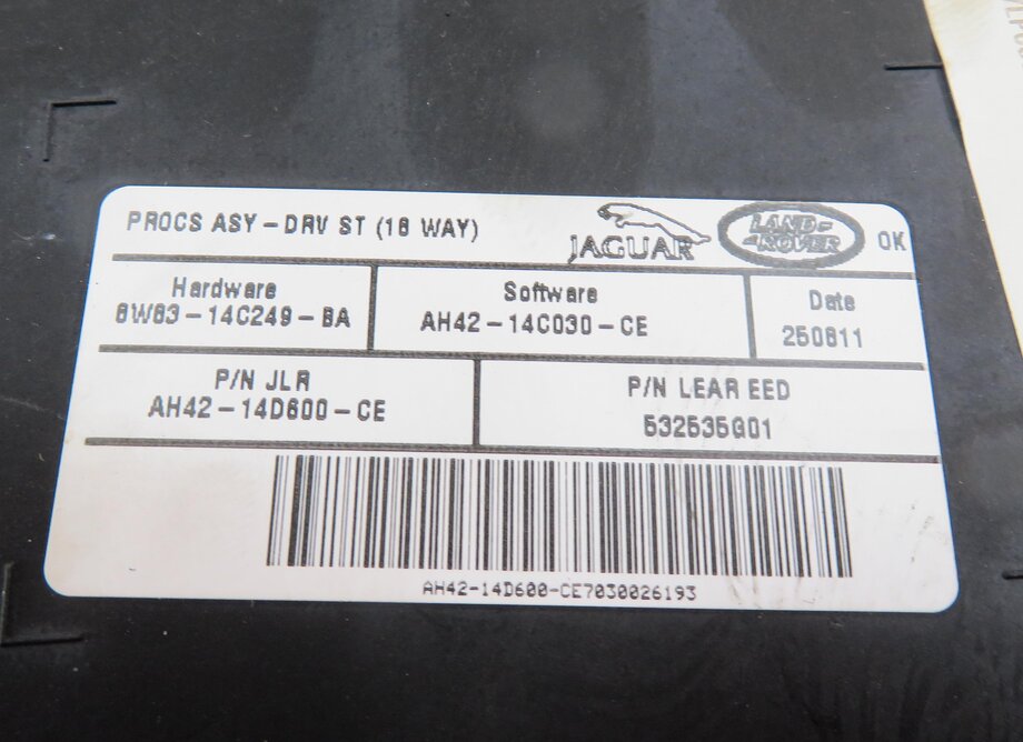 Thumbnail 6: 2012 RANGE ROVER (L322) LEFT FRONT DRIVER MEMORY SEAT CONTROL MODULE