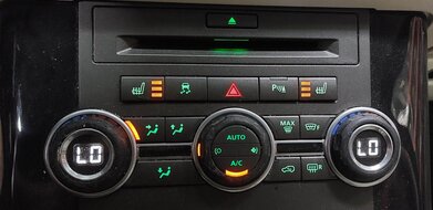 Thumbnail 2: 10-16 LR4 / RANGE ROVER SPORT (L320) FRONT HEATER A/C TEMPERATURE CONTROL PANEL