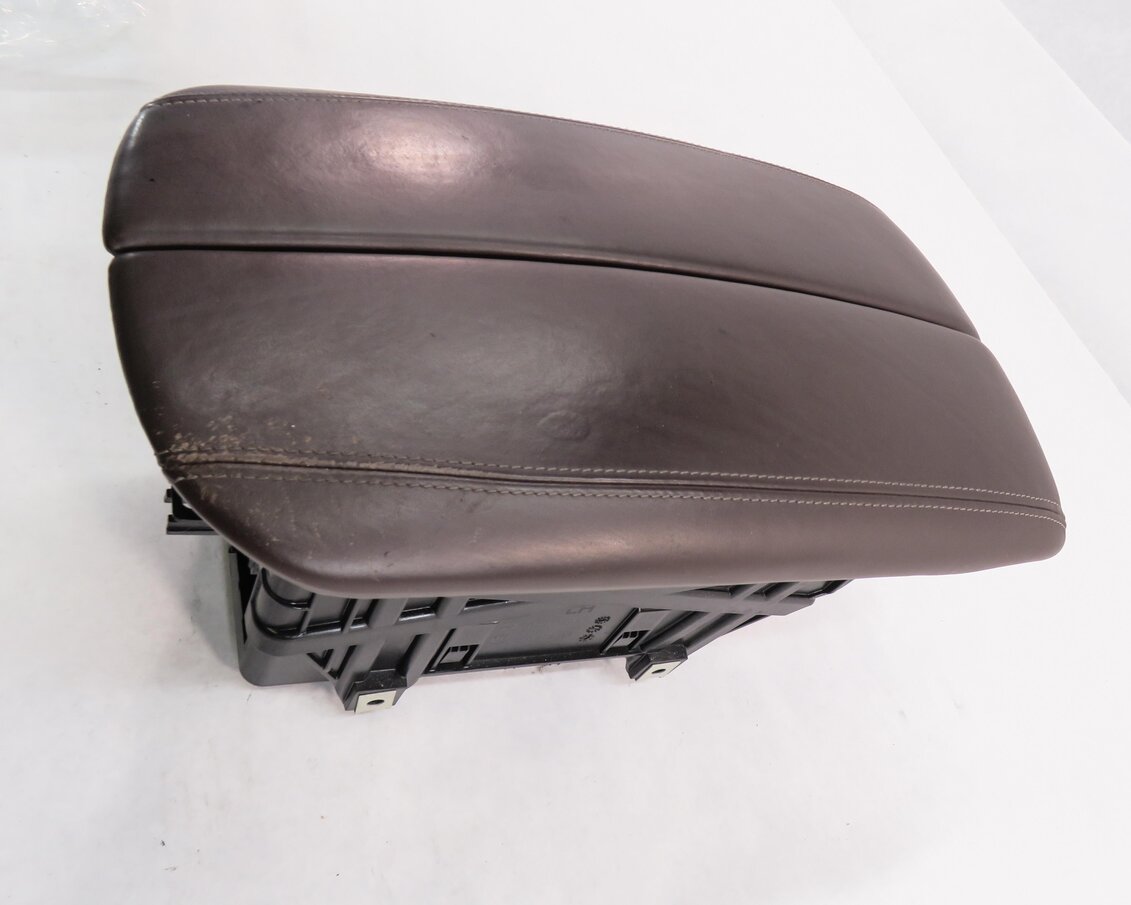 Thumbnail 4: 2014-2019 BMW X5 X6 (F15 F16) FRONT CENTER CONSOLE ARM REST COMPARTMENT (BROWN)