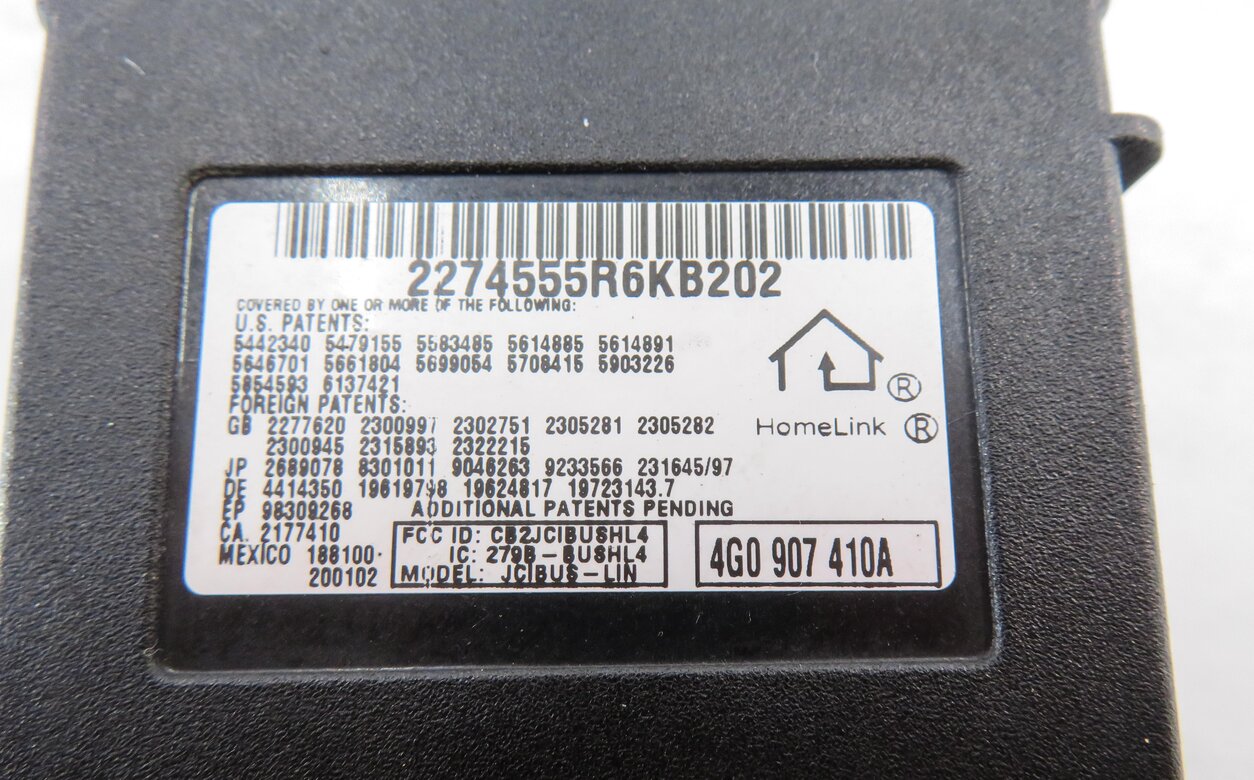 Thumbnail 6: 12-18 AUDI A4 S4 A6 S6 A7 S7 A8 S8 Q5 SQ5 - HOMELINK GARAGE DOOR OPENER MODULE