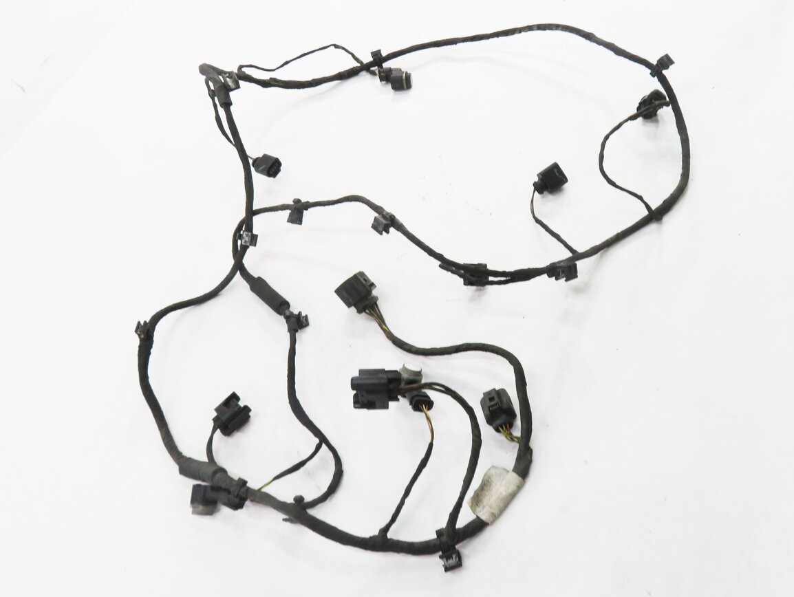 Thumbnail 4: 2015 AUDI Q7 (4L) FRONT PDC PARK DISTANCE SENSOR SET w/ HARNESS (CARRARA WHITE)