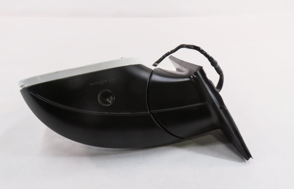 Thumbnail 7: 2013-2015 AUDI Q7 (4L) LEFT DRIVER P-FOLD BLIND SPOT DOOR MIRROR (CARRARA WHITE)
