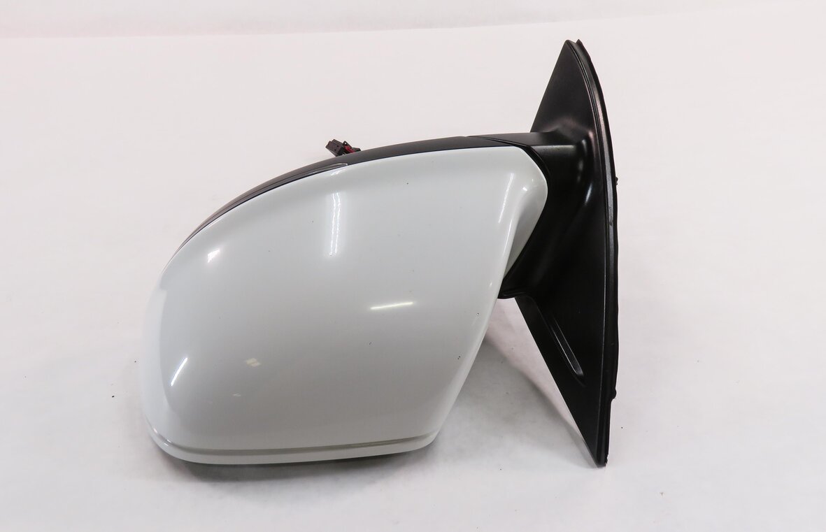 Thumbnail 8: 2013-2015 AUDI Q7 (4L) LEFT DRIVER P-FOLD BLIND SPOT DOOR MIRROR (CARRARA WHITE)