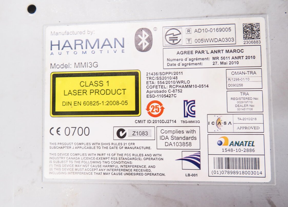 Thumbnail 8: 2013-2015 AUDI Q7 (4L) RADIO STEREO RECEIVER MMI SIM SD MEDIA CD PLAYER