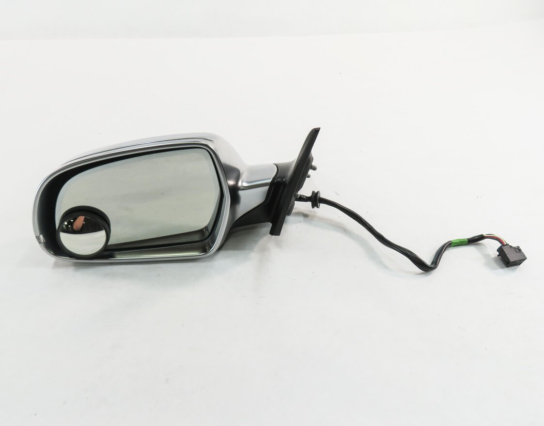 09-14 AUDI A5 S5 (B8 8T) COUPE - LEFT HEATED MEM AUTODIM DOOR MIRROR (ALUMINUM)