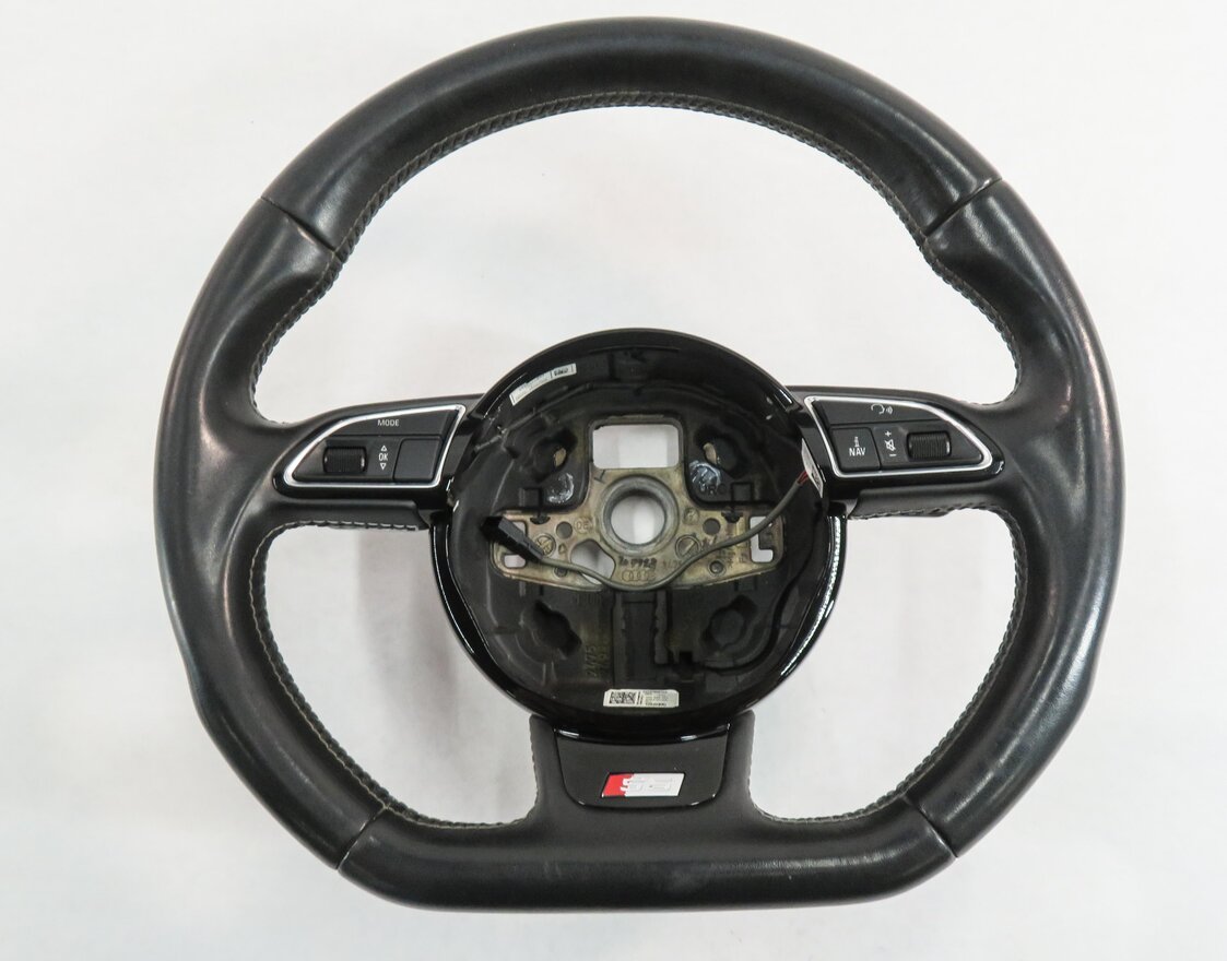 Thumbnail 4: 2013-2017 AUDI S5 (B8 8T) SPORT LEATHER STEERING WHEEL w/ SHIFT PADDLES