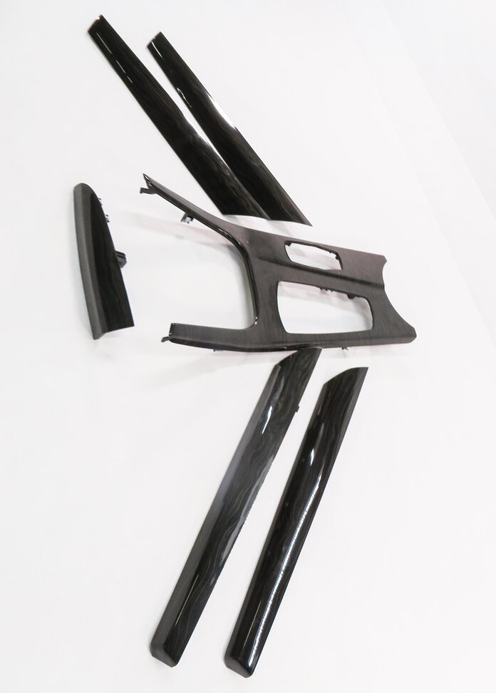 Thumbnail 9: 2013 BMW X3 (F25) DASH DOOR CONSOLE WOOD GRAIN TRIM SET (FINELINE WAVE WOOD)