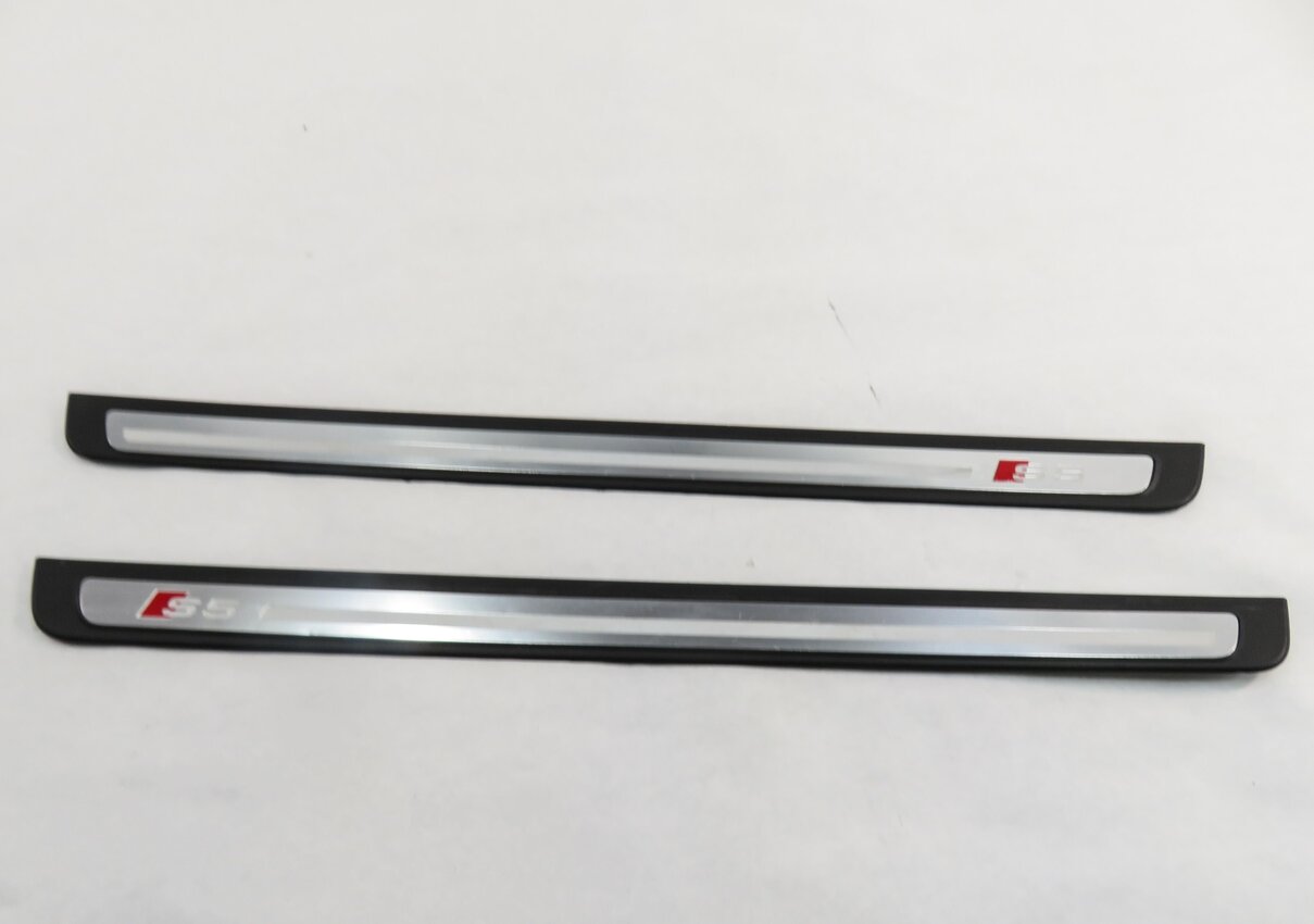 Thumbnail 2: 2013 AUDI S5 (B8 8T) LEFT & RIGHT DOOR SILL SCUFF PANEL TRIM SET-2