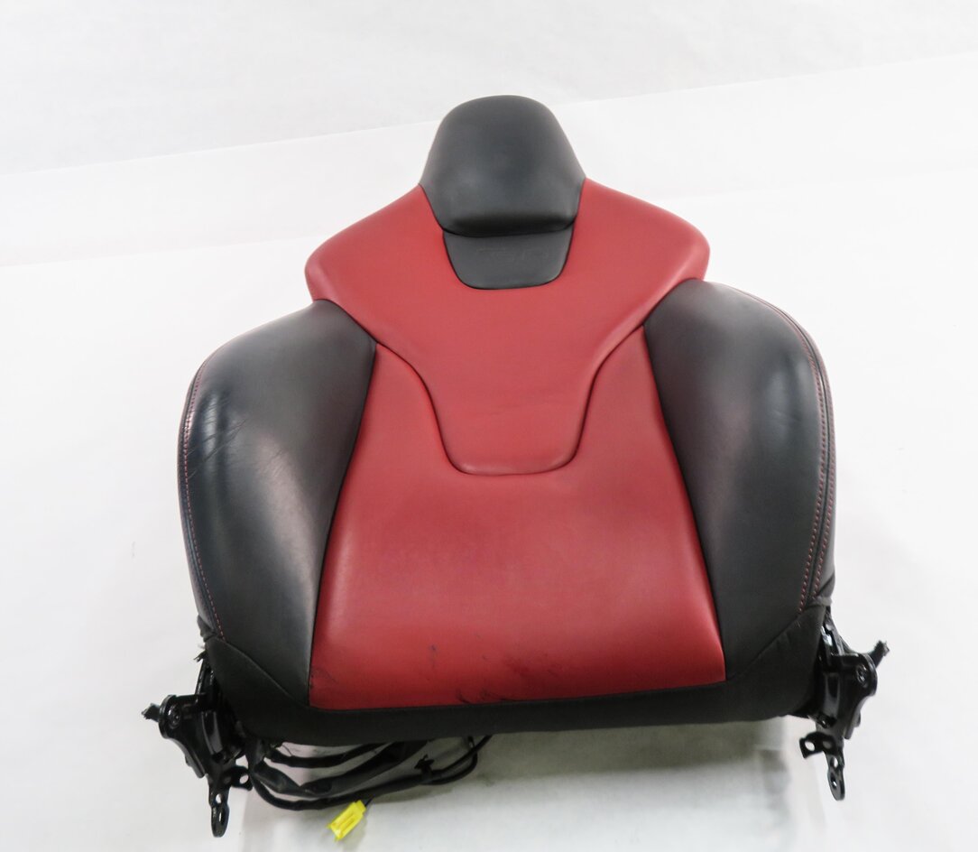 2013 AUDI S5 (B8 8T) PASSENGER - UPPER TOP HEATED SPORT SEAT CUSHION (BLACK RED)