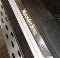 Thumbnail 2: 2013 MERCEDES GL450 (X166) FRONT & REAR LIGHTED DOOR SILL SCUFF PANEL TRIM SET-4