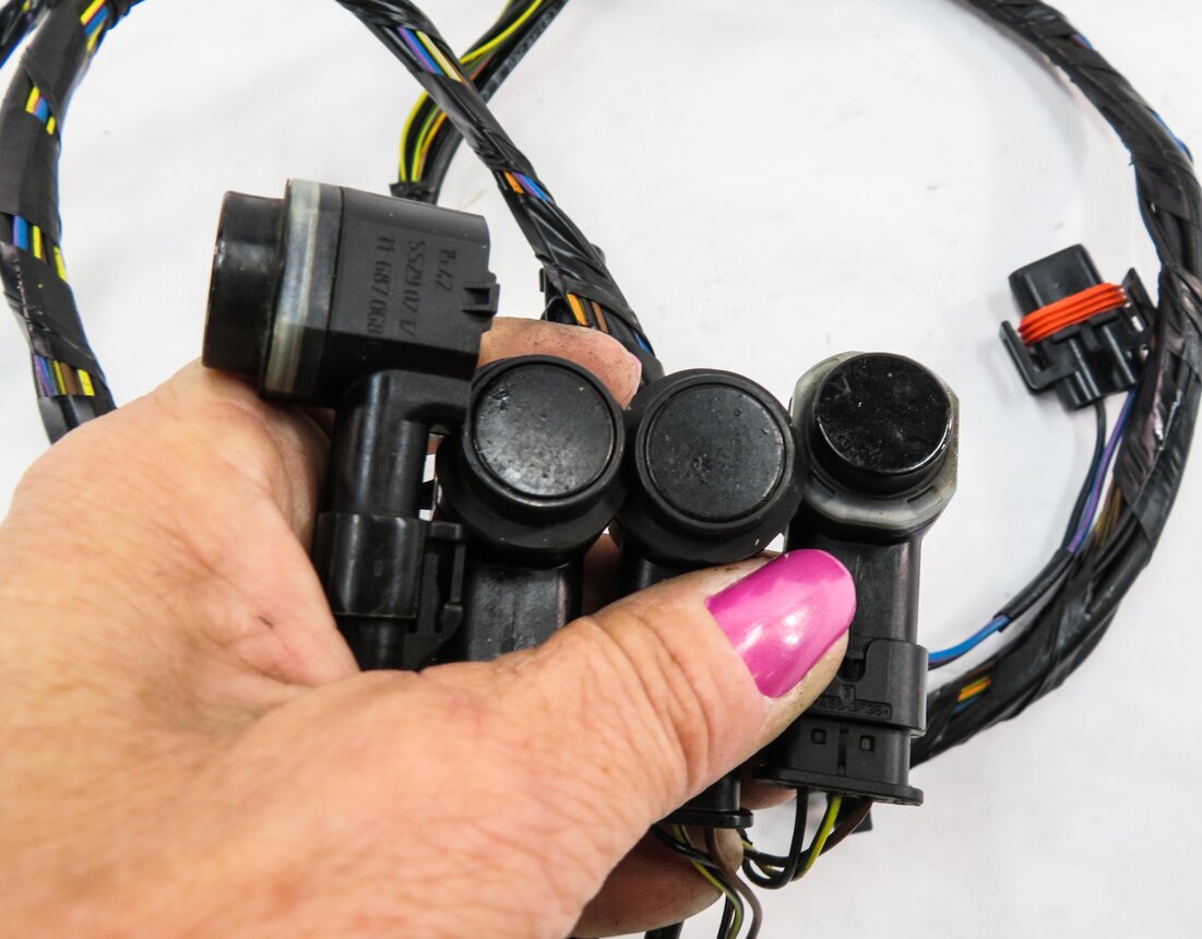 Thumbnail 6: 2012 RANGE ROVER SPORT (L320) FRONT PDC PARK DISTANCE SENSOR SET & HARNESS BLACK