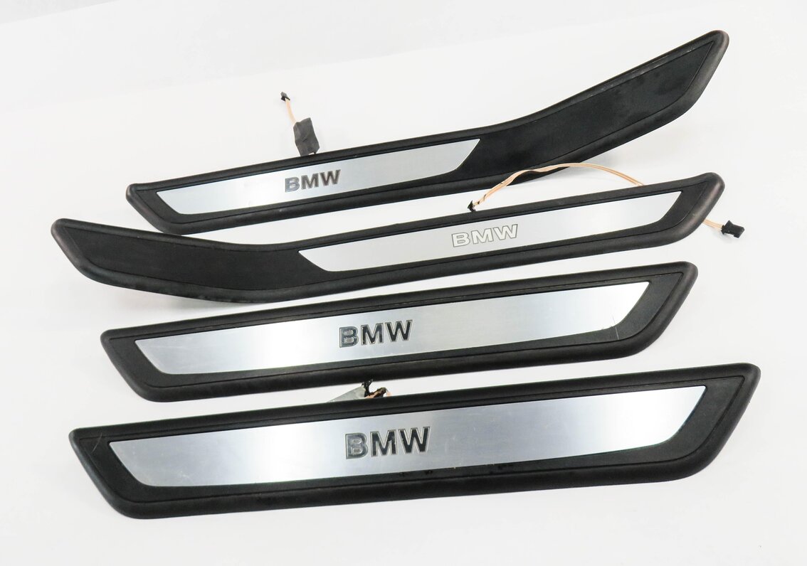 Thumbnail 3: 2011 BMW 750i (F01) FRONT & REAR LIGHTED DOOR SILL TRIM SET-4