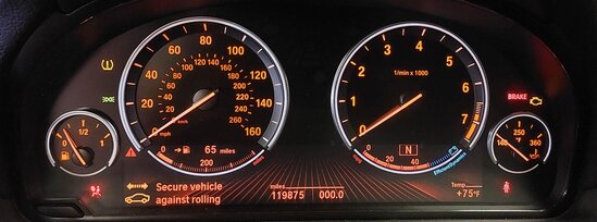 09-10 BMW 550iGT 750i 760i (F01 F07) 4.4L / 6.0L TWIN TURBO - SPEEDOMETER (119k)