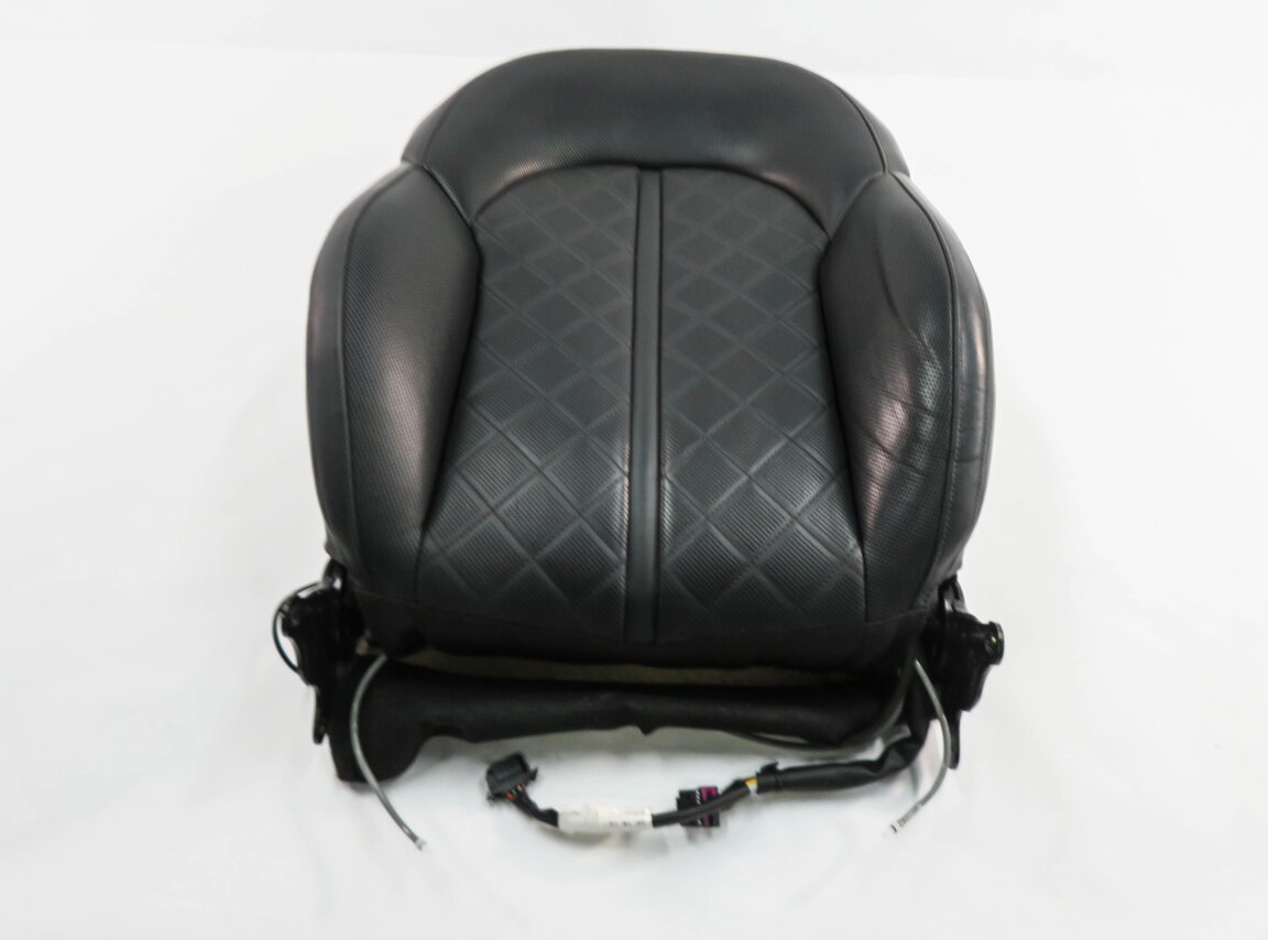 2014 AUDI S8 (D4 4H) DRIVER - UPPER TOP HEATED SPORT SEAT CUSHION (BLACK)