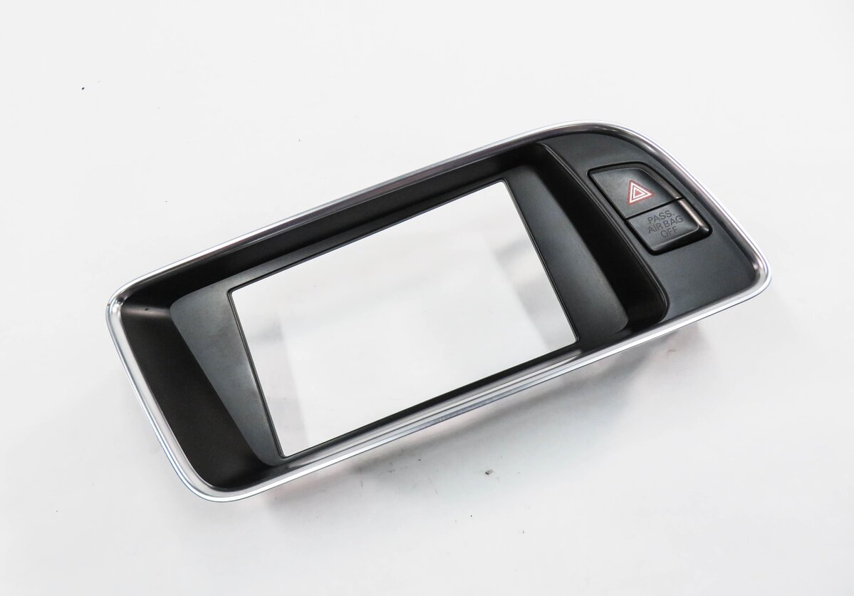 Thumbnail 1: 2014 AUDI Q5 (B8 8R) GPS NAVIGATION MEDIA DISPLAY SCREEN TRIM BEZEL w/ HAZARD