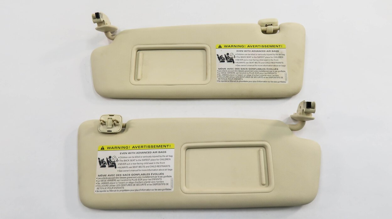 Thumbnail 10: 2013-2016 AUDI Q5 SQ5 (B8 8R) FRONT LEFT & RIGHT SUNVISOR SHADE SET-2 (BEIGE)