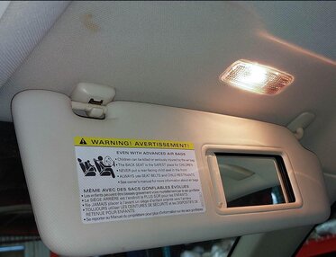 Thumbnail 8: 2013-2016 AUDI Q5 SQ5 (B8 8R) FRONT LEFT & RIGHT SUNVISOR SHADE SET-2 (BEIGE)