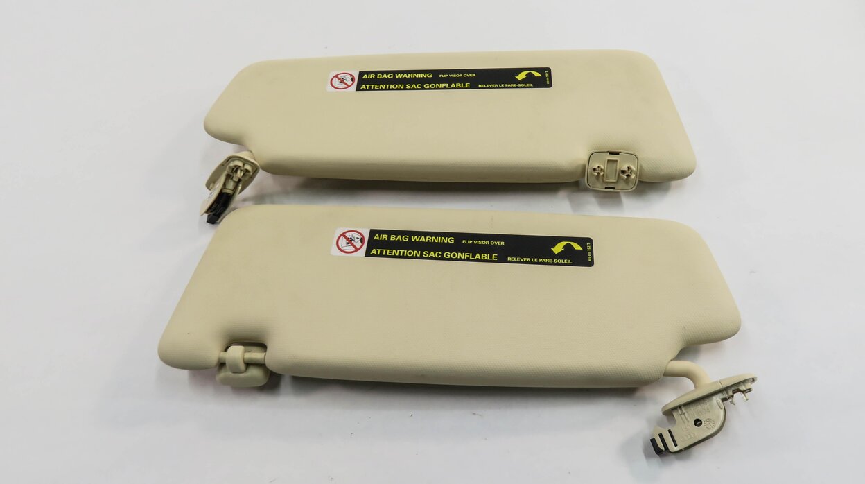 Thumbnail 9: 2013-2016 AUDI Q5 SQ5 (B8 8R) FRONT LEFT & RIGHT SUNVISOR SHADE SET-2 (BEIGE)