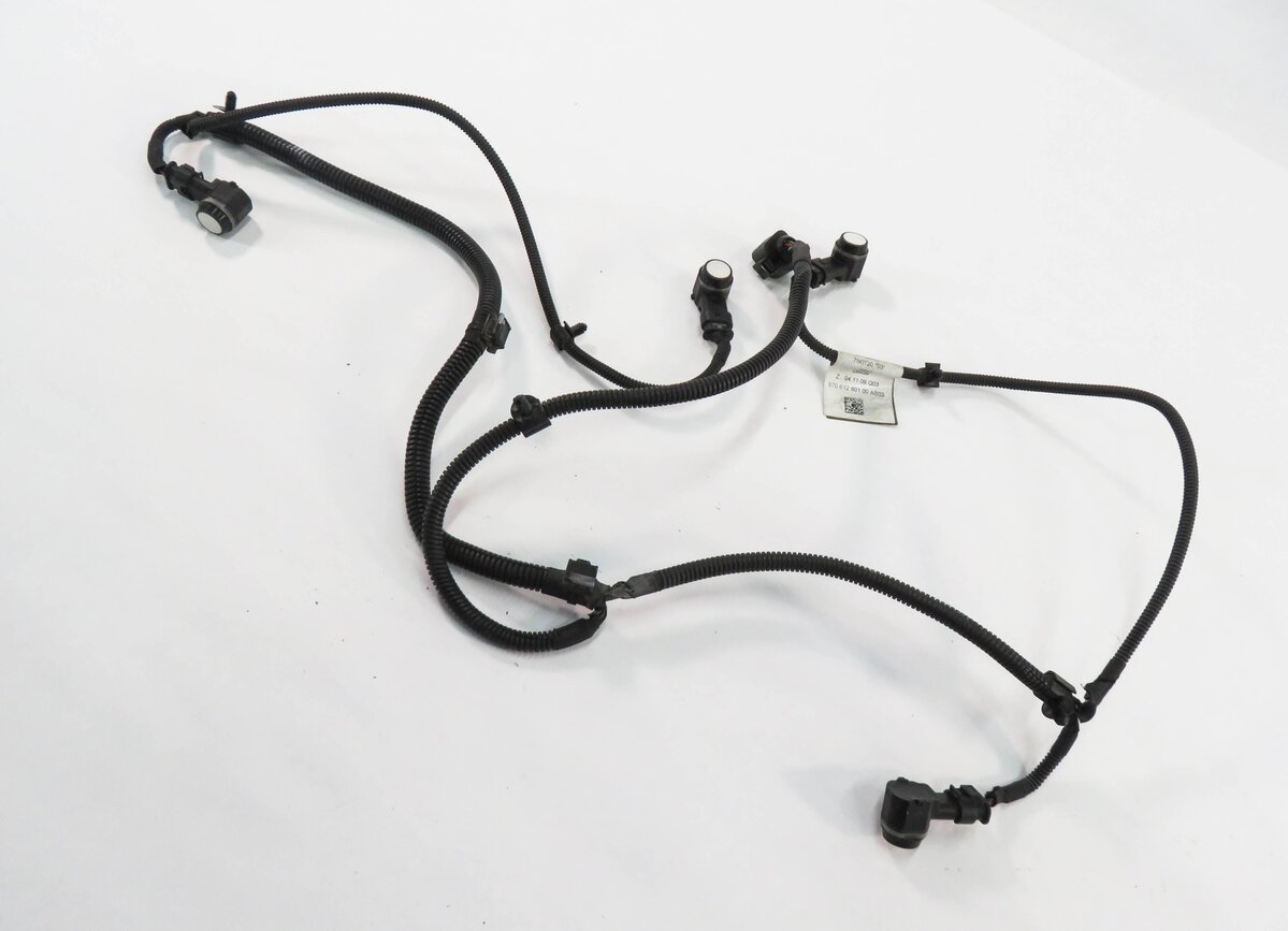 2012 PORSCHE PANAMERA (970 G1) REAR PDC PARK SENSOR SET w/ HARNESS (WHITE)