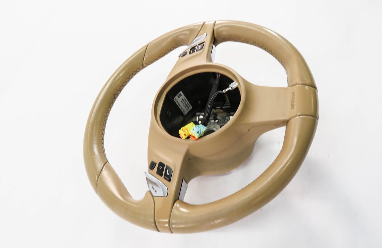 Thumbnail 6: 2012 PORSCHE PANAMERA (970 G1) 3-SPOKE STEERING WHEEL w/ SWITCHES (LUXOR BEIGE)