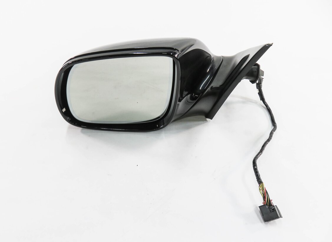 09-14 AUDI Q5 (8R) LEFT P-FOLD HEAT AUTODIM MEMORY DOOR MIRROR w/ LIGHT (BLACK)