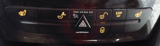 Thumbnail 2: 2006 MERCEDES CLS55 AMG (C219) FRONT HEATED SEAT ESP HAZARD SWITCH BUTTON (ELM)
