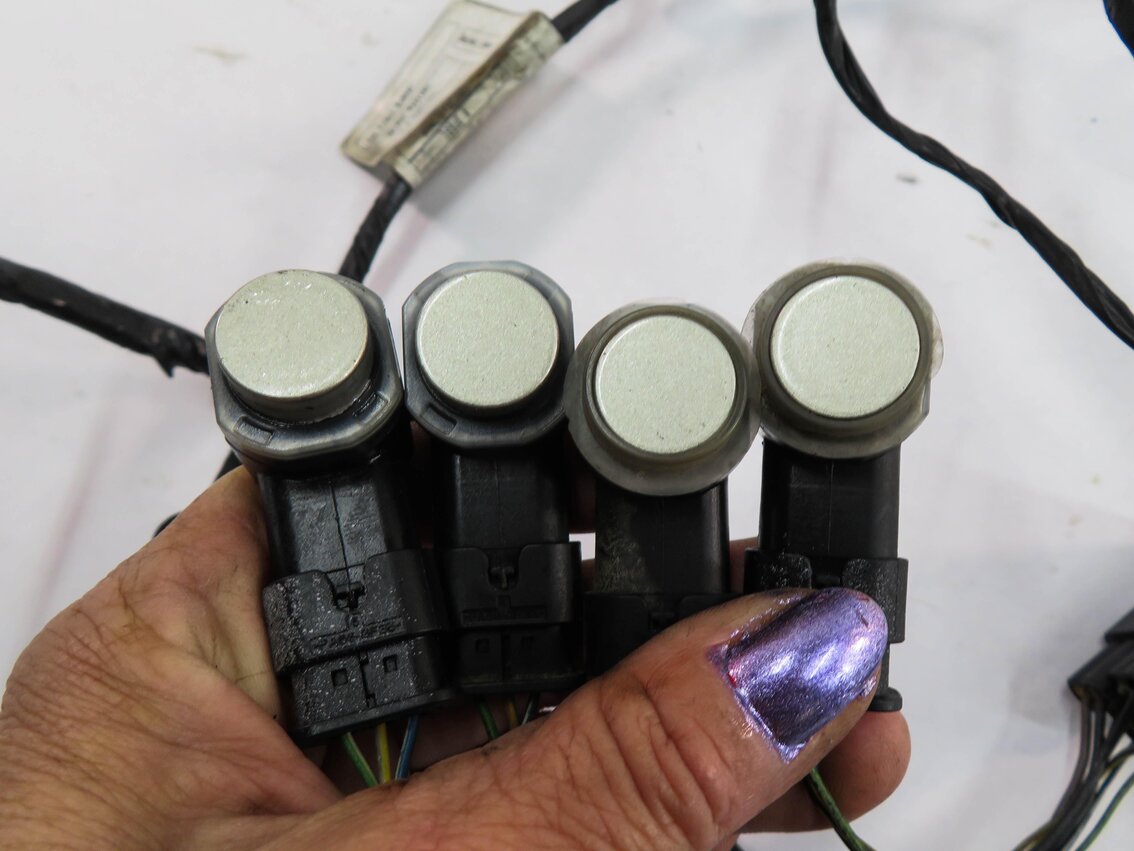 Thumbnail 6: 2010 RANGE ROVER (L322) FRONT PDC PARK DISTANCE SENSOR SET w/ HARNESS (SAND 824)