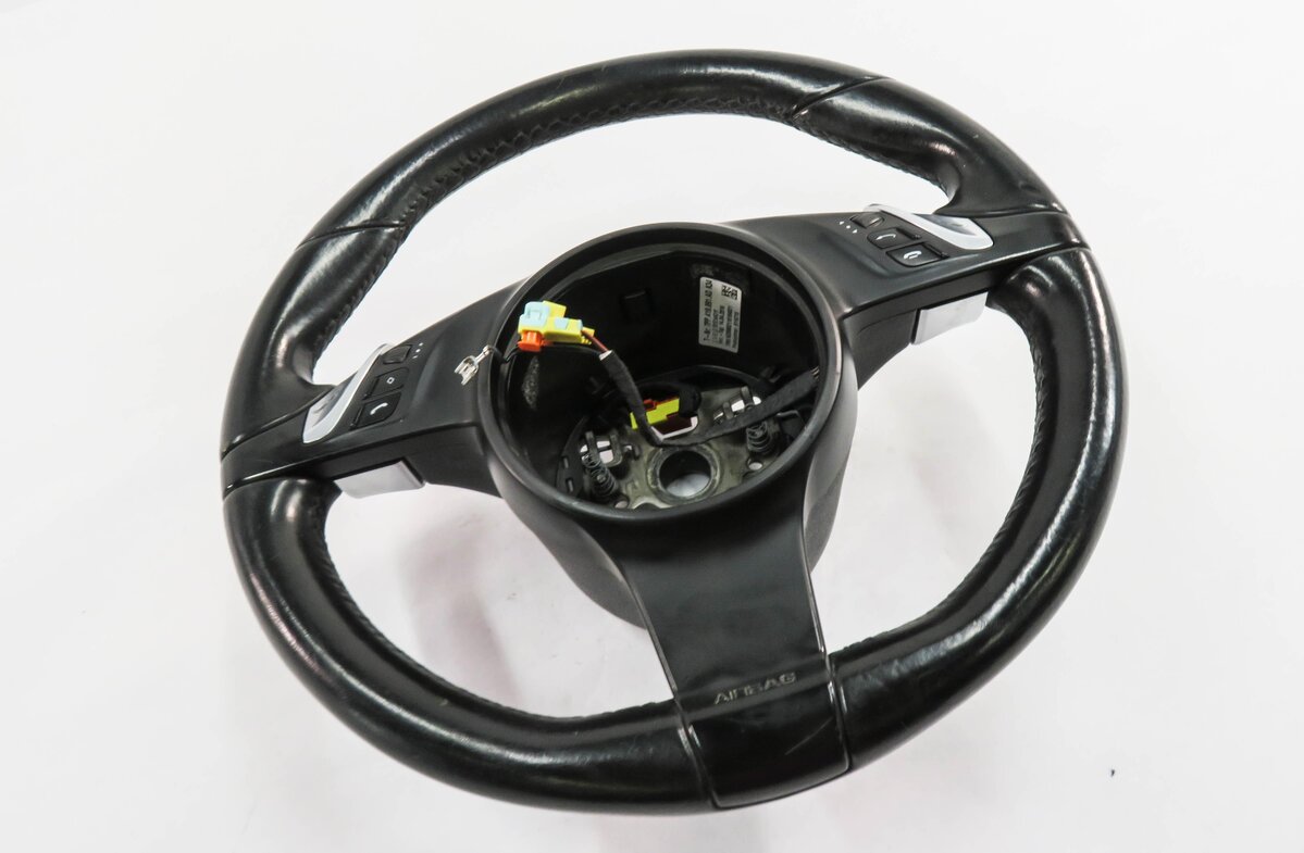 11-16 PORSCHE CAYENNE PANAMERA (958 970 G1) STEERING WHEEL w/ SWITCHES (BLACK)