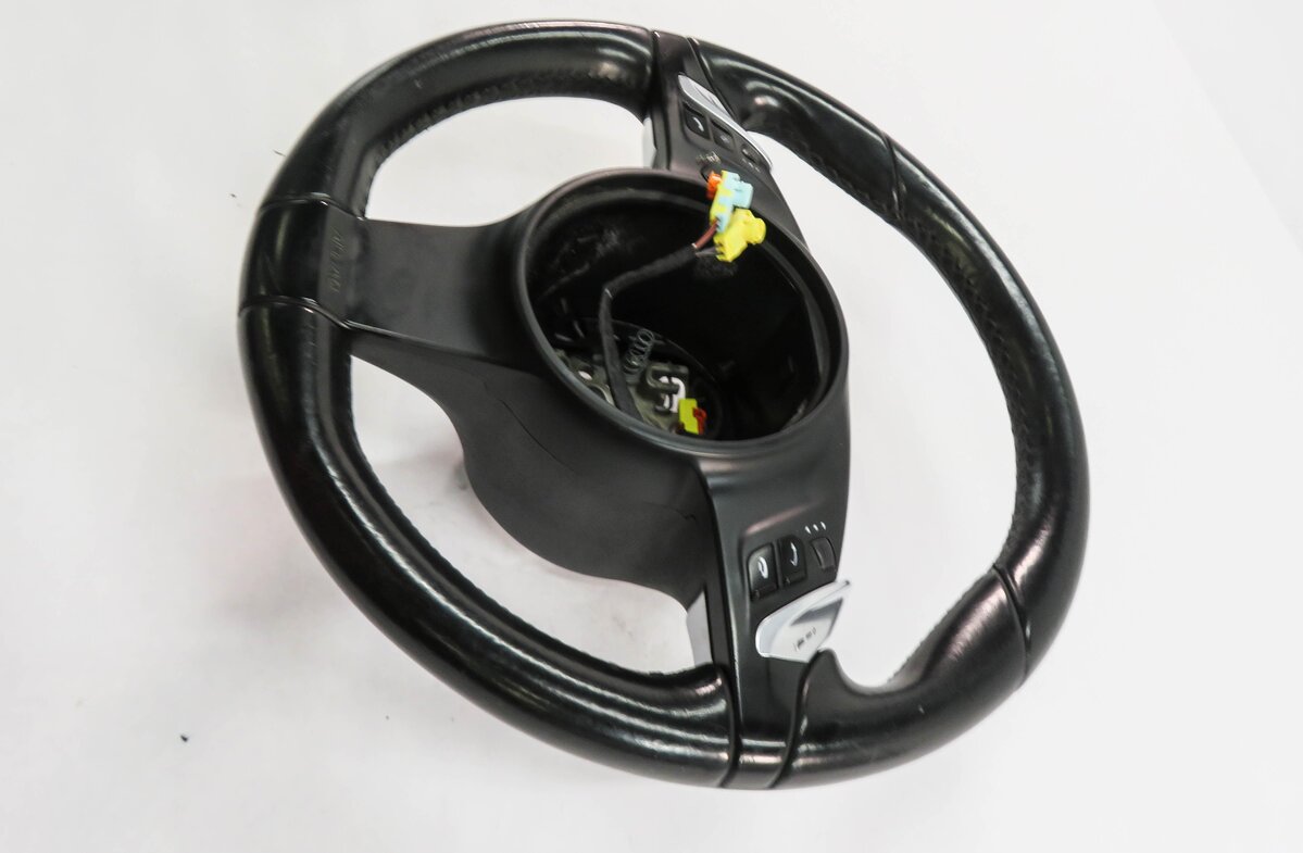 Thumbnail 5: 11-16 PORSCHE CAYENNE PANAMERA (958 970 G1) STEERING WHEEL w/ SWITCHES (BLACK)