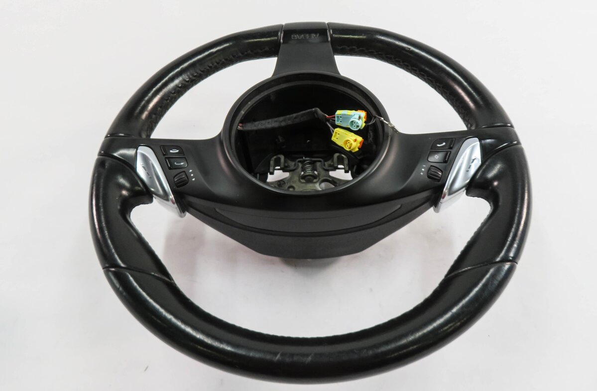 Thumbnail 6: 11-16 PORSCHE CAYENNE PANAMERA (958 970 G1) STEERING WHEEL w/ SWITCHES (BLACK)
